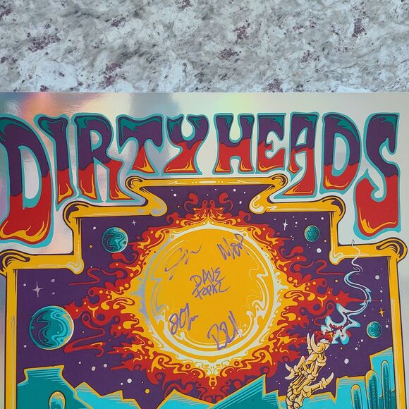 Dirty Heads Signed Foiled Concert Poster Phoenix, Arizona 8/25/24 Limited 21/25 - Picture 9 of 9